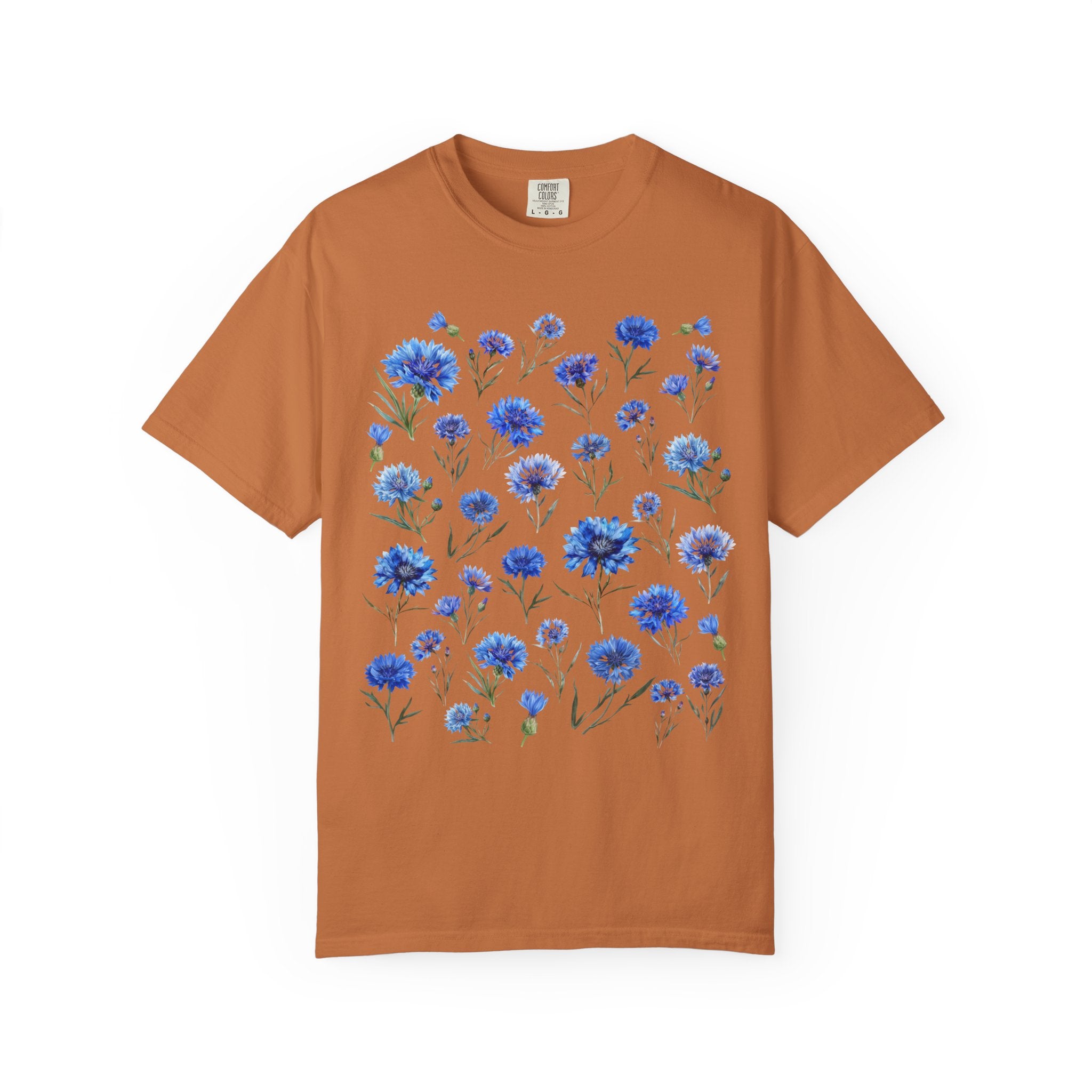 Blue Cornflower Meadow Shirt – Cottagecore Floral Tee