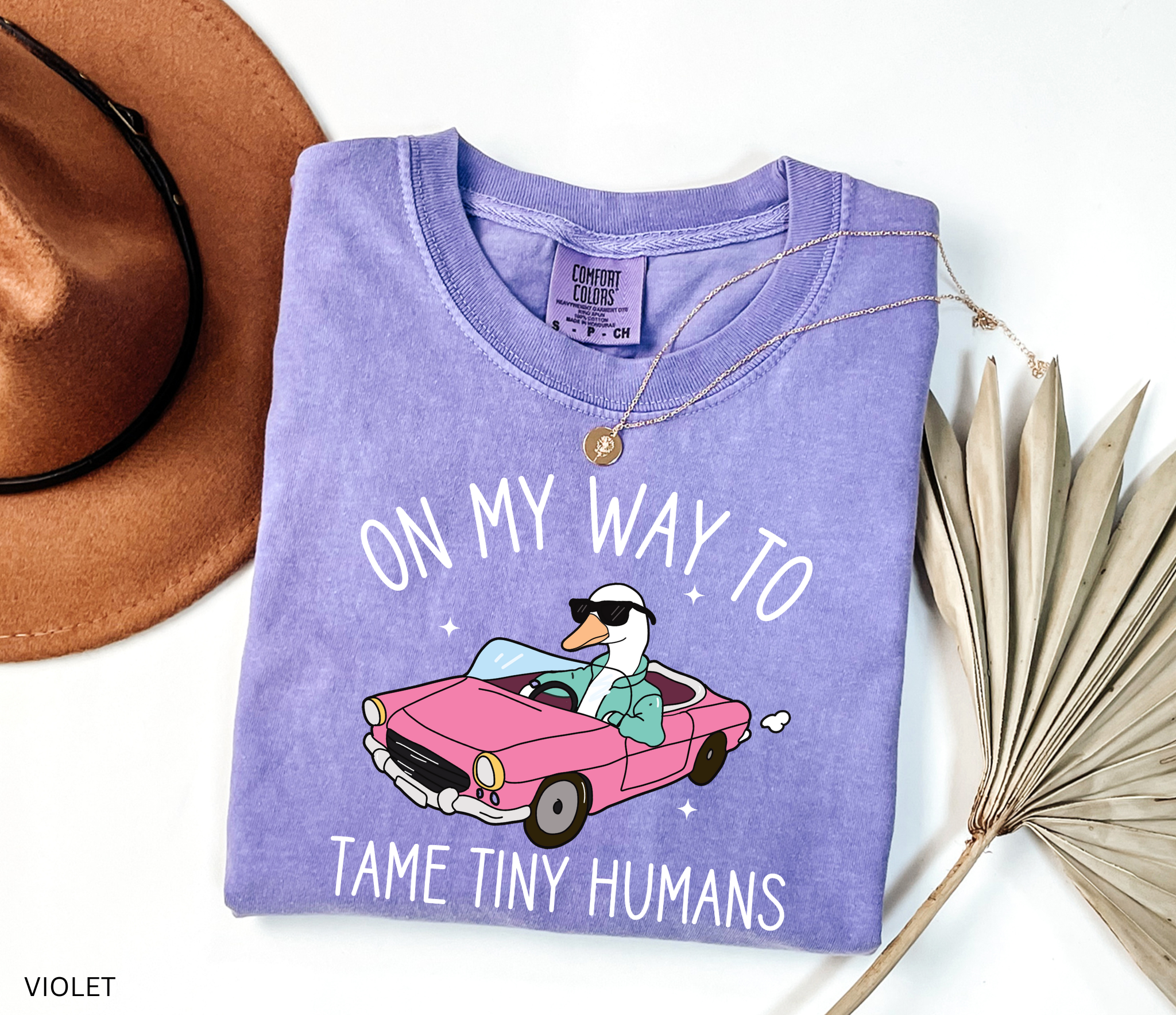 Daycare Teacher Shirt | On My Way to Tame Tiny Humans Funny Goose Tee