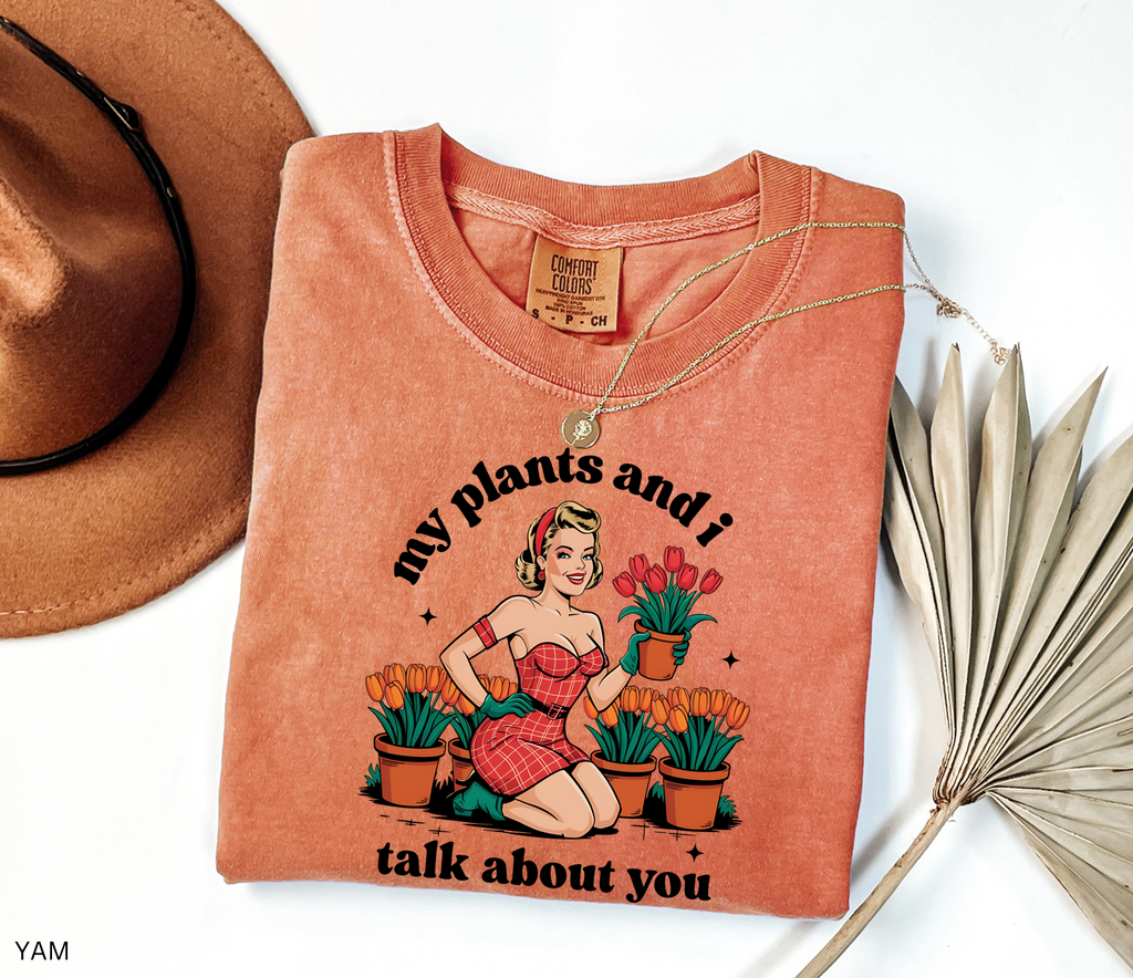 Retro Tulip Pin-Up Shirt – Vintage Gardening Graphic Tee
