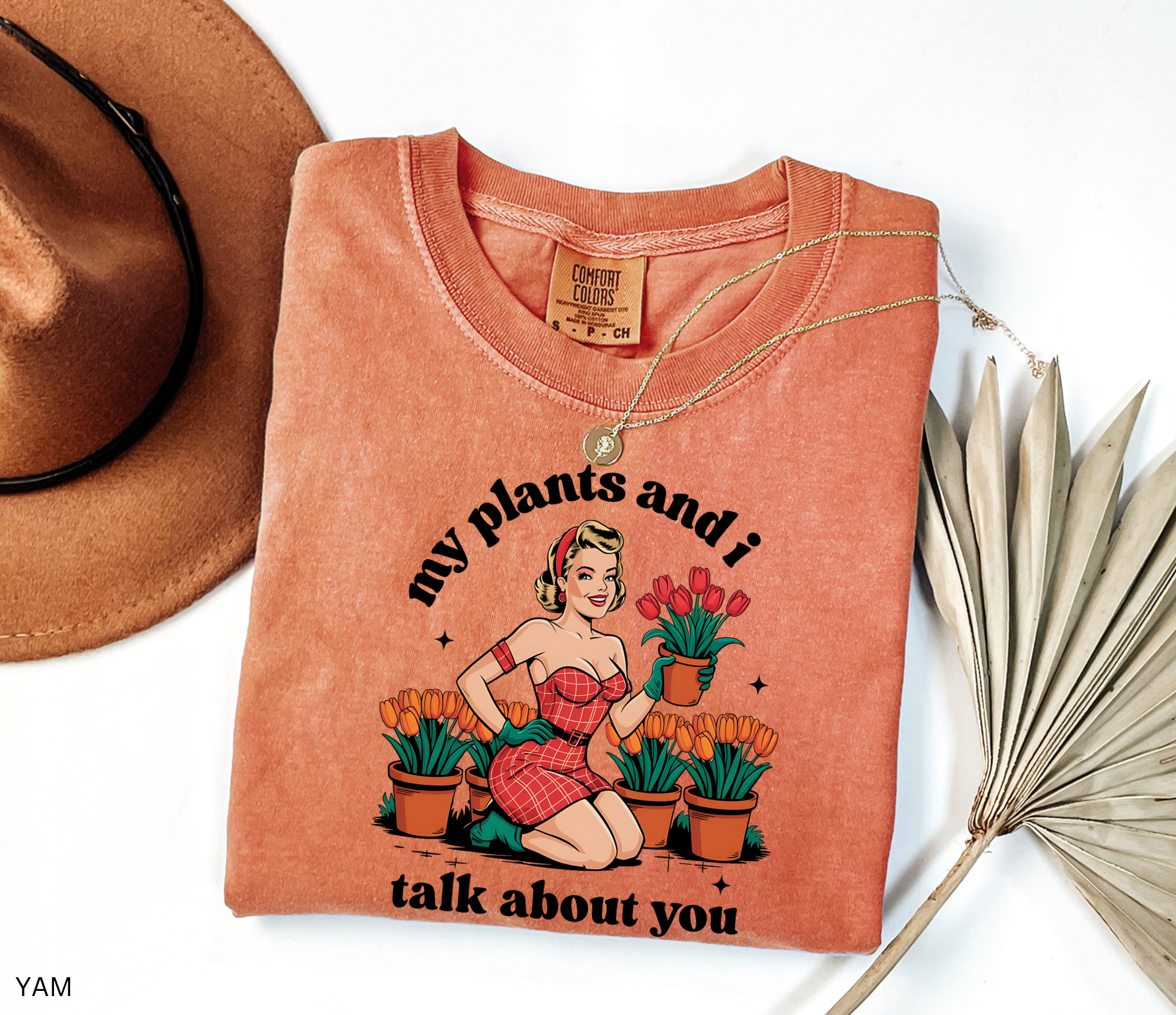 Retro Tulip Pin-Up Shirt – Vintage Gardening Graphic Tee