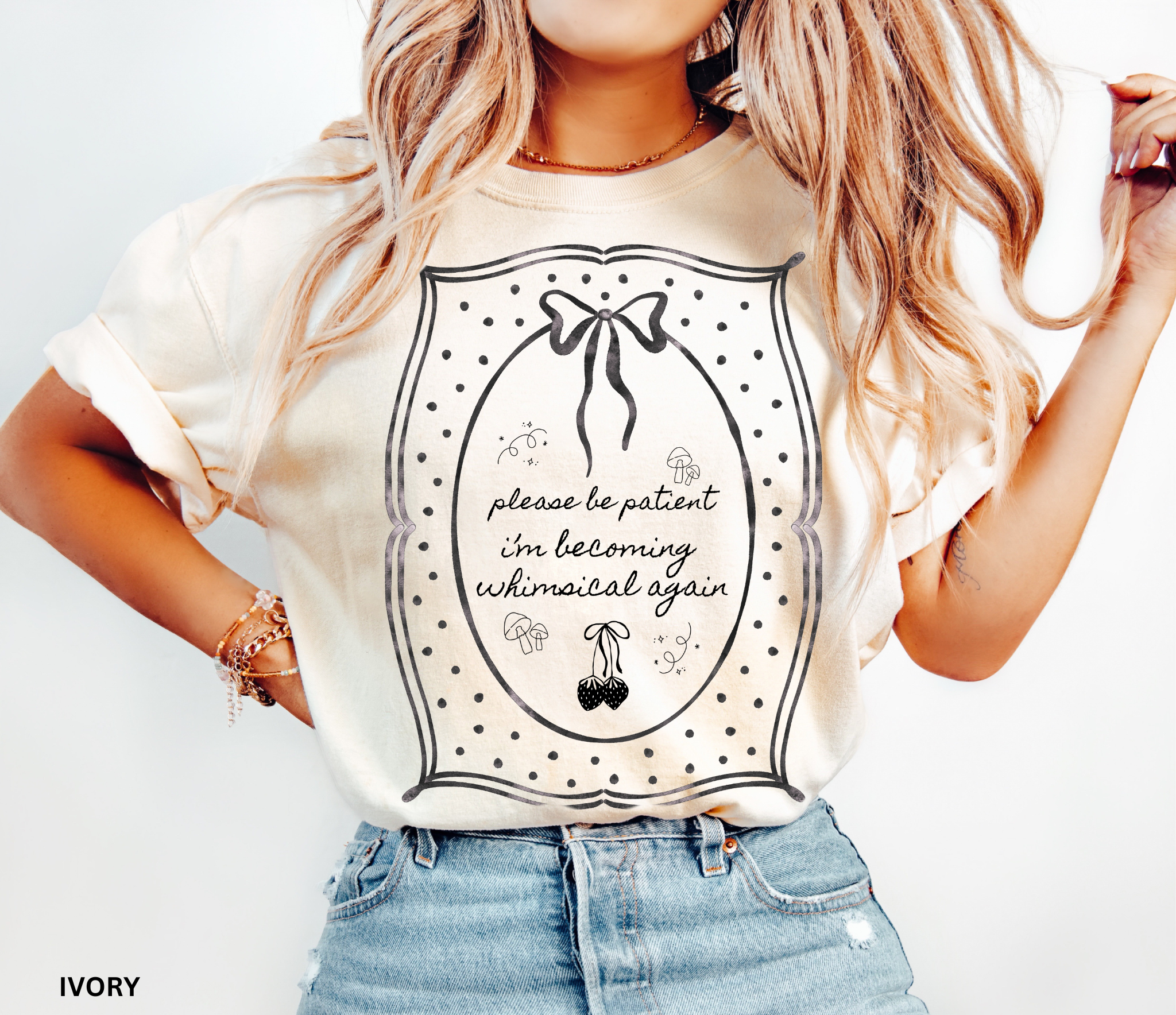 Vintage-inspired ornate frame with a delicate ribbon bow, designed in a whimsical cottagecore and fairycore aesthetic on a transparent background.