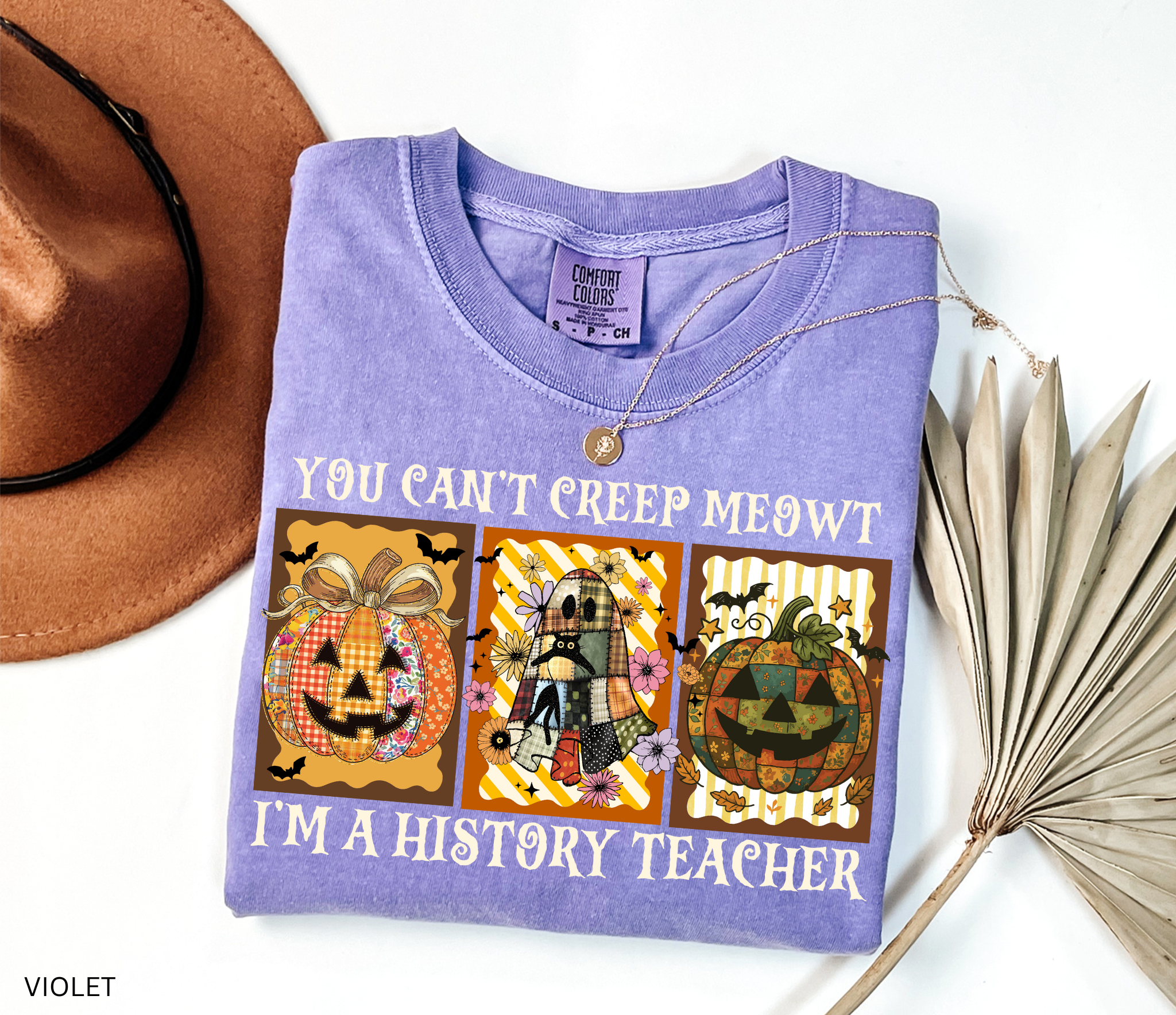 You Can't Creep Meowt I'm A History Teacher T-Shirt