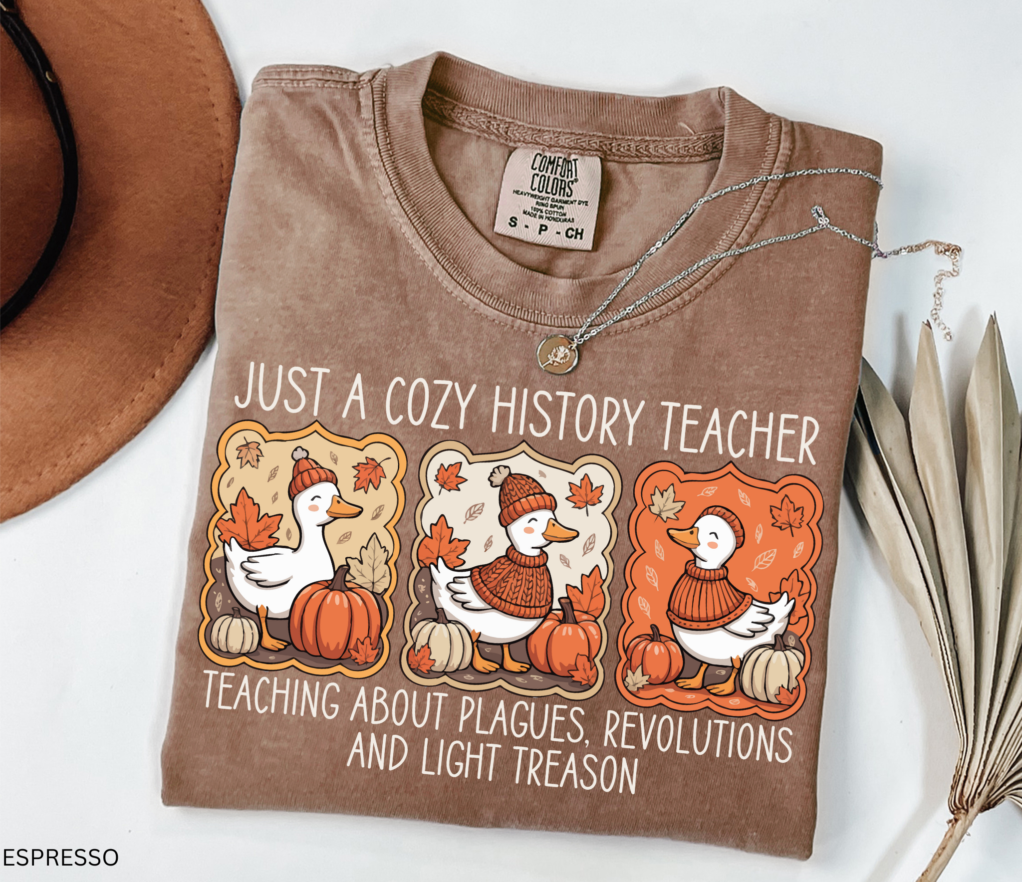Fall Goose History Teacher T-Shirt