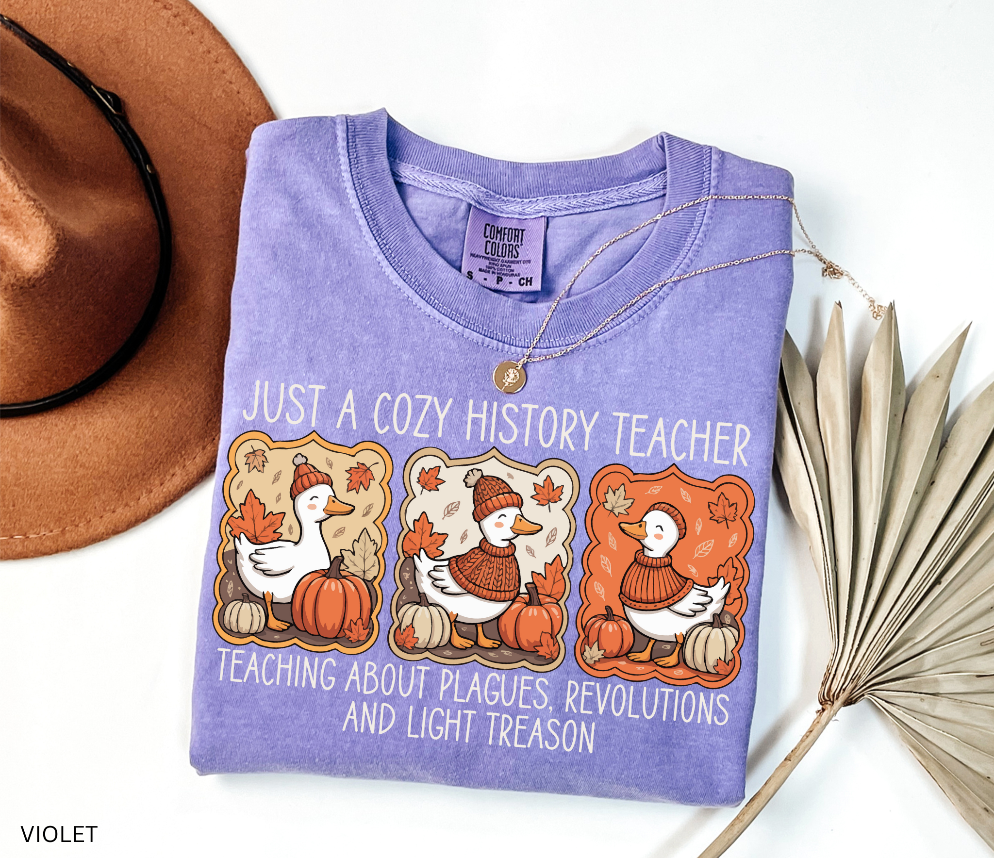 Fall Goose History Teacher T-Shirt