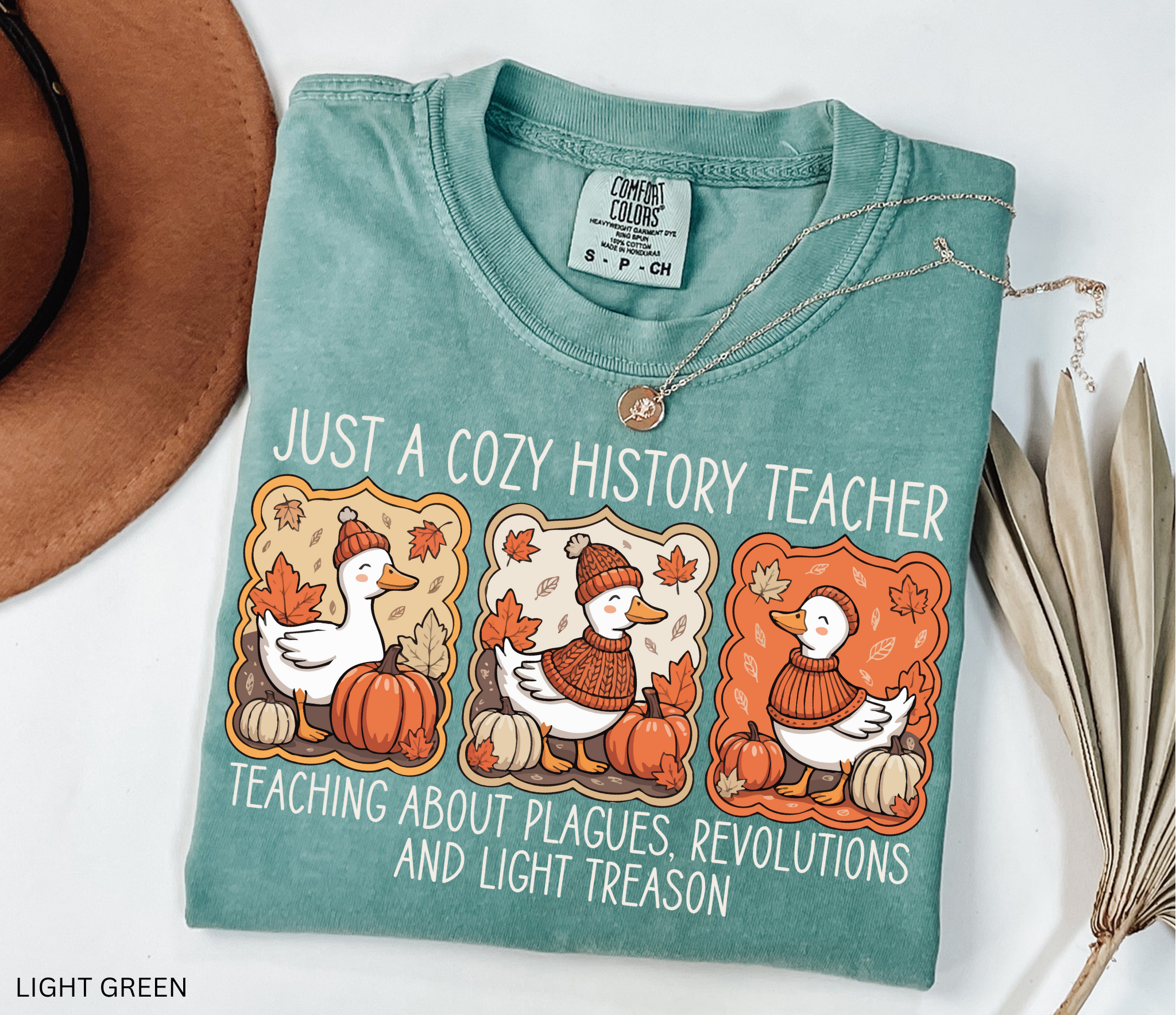 Fall Goose History Teacher T-Shirt