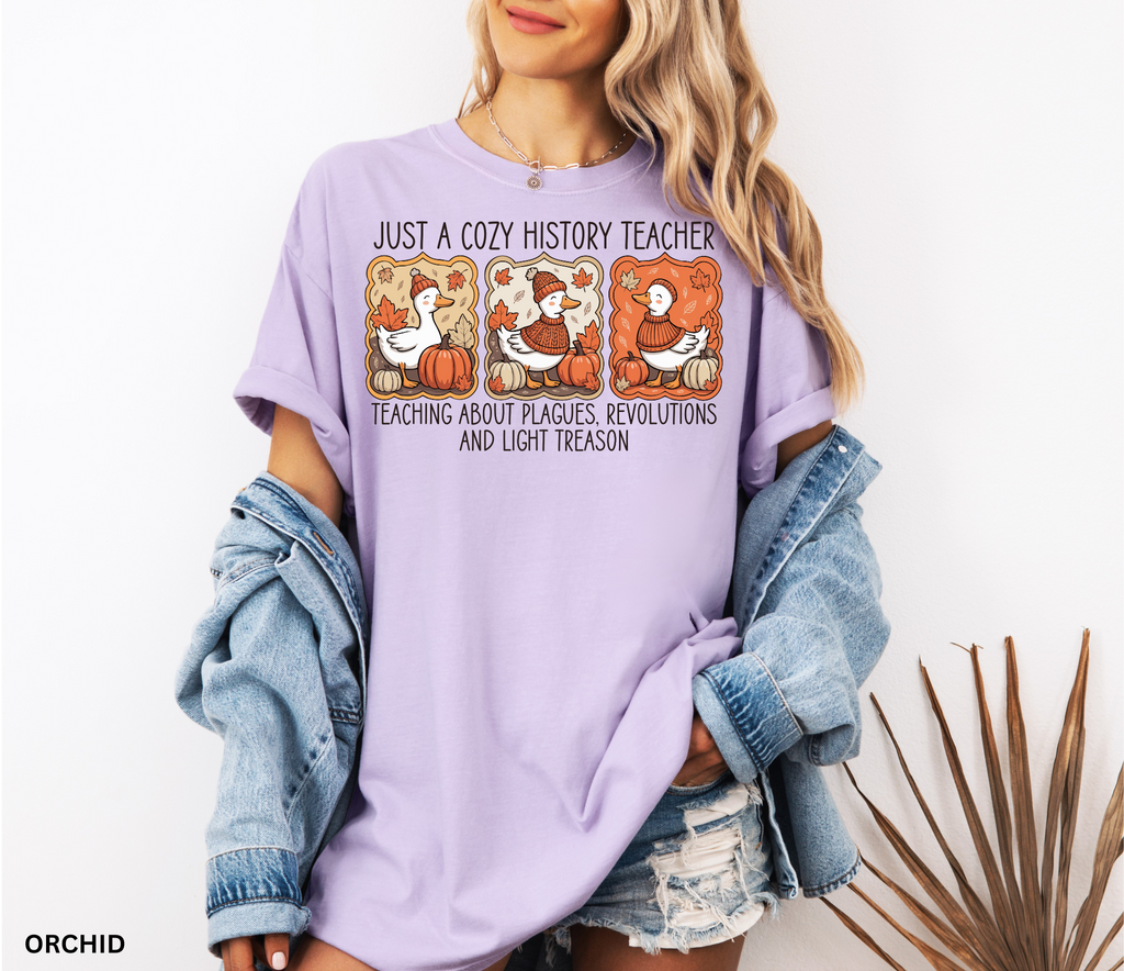Fall Goose History Teacher T-Shirt