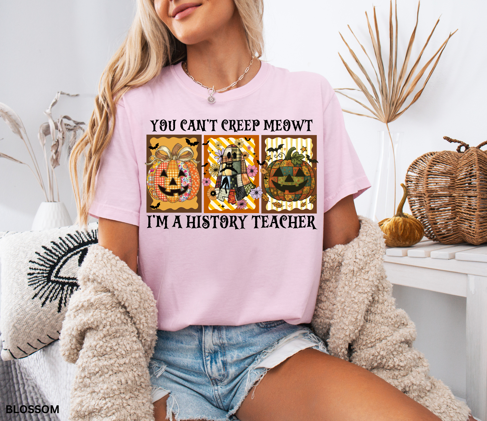 You Can't Creep Meowt I'm A History Teacher T-Shirt