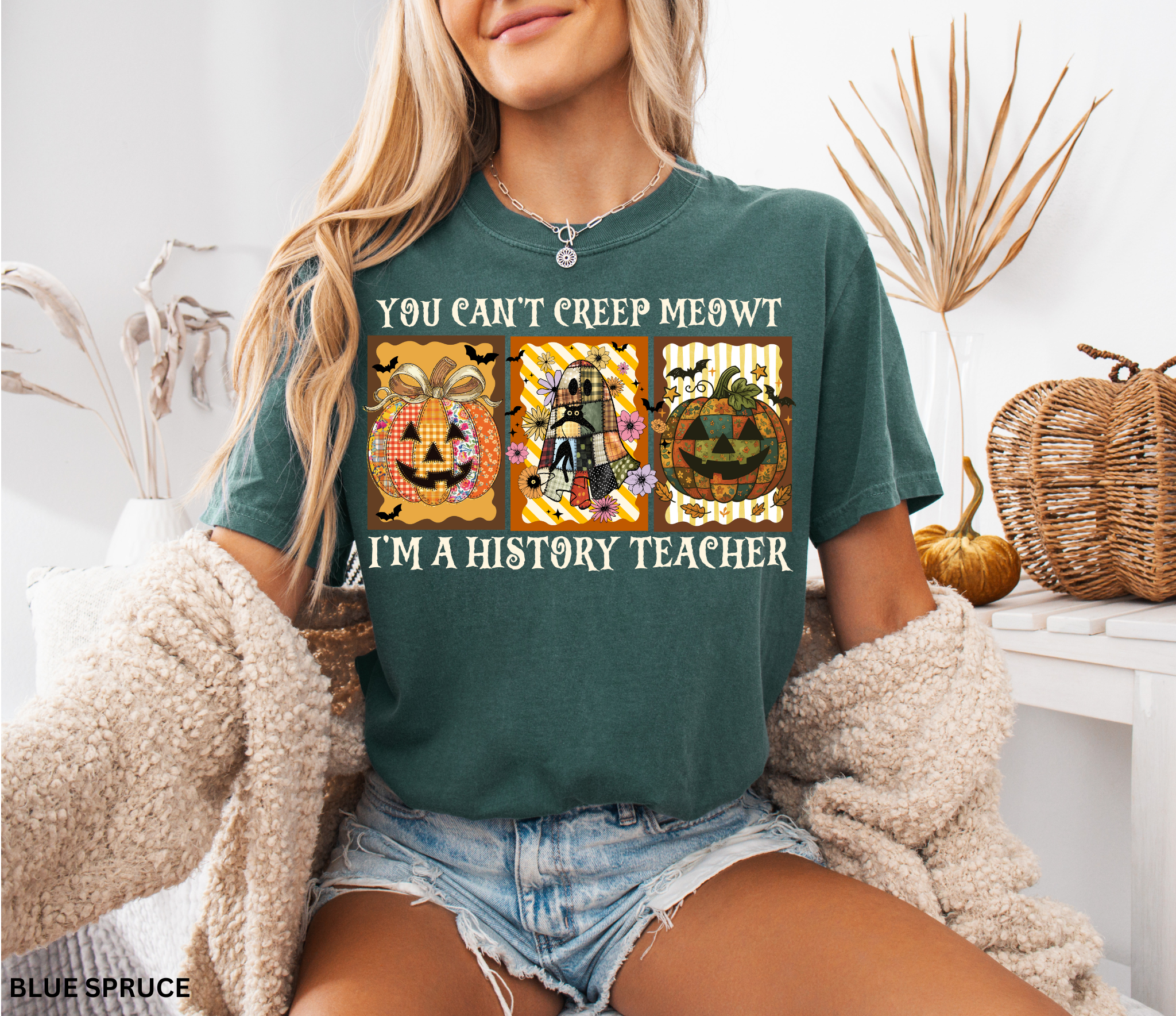You Can't Creep Meowt I'm A History Teacher T-Shirt