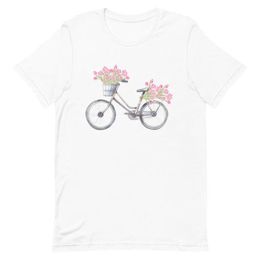 Bicycle of Tulips T-Shirt - SugarSpiceApparel